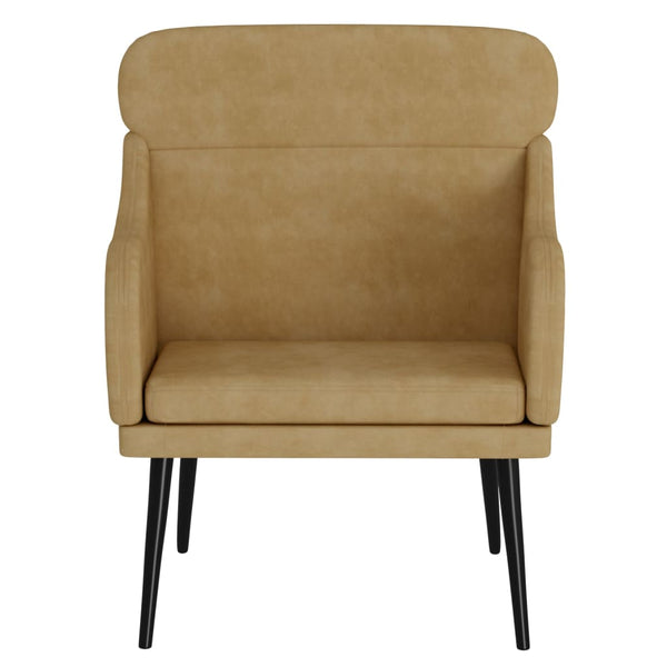 vidaXL Armchair Brown 63x76x80 cm Velvet
