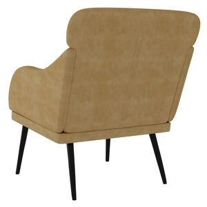 vidaXL Armchair Brown 63x76x80 cm Velvet