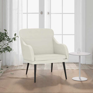 vidaXL Armchair Cream 63x76x80 cm Velvet