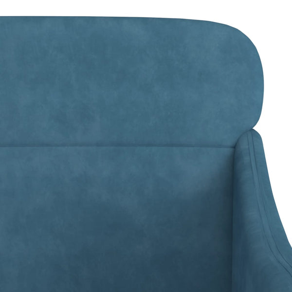 vidaXL Armchair Blue 63x76x80 cm Velvet