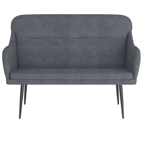 vidaXL Bench Dark Grey 110x76x80 cm Velvet