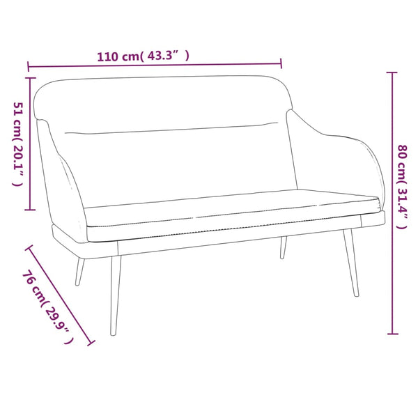 vidaXL Bench Dark Grey 110x76x80 cm Velvet