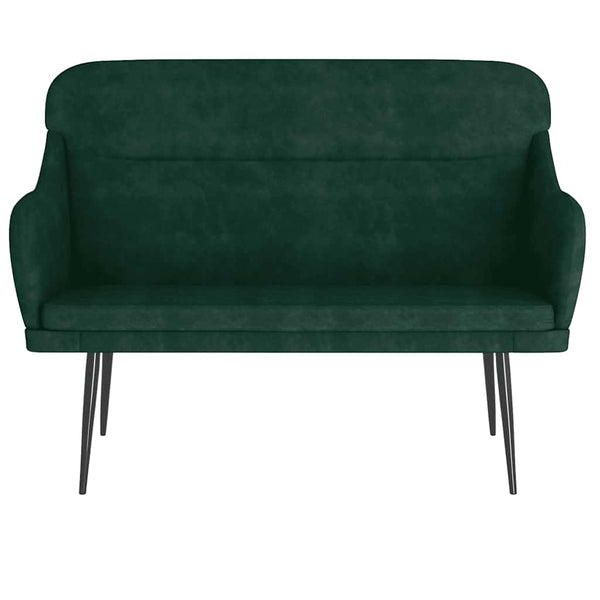 vidaXL Bench Dark Green 110x76x80 cm Velvet