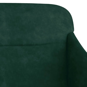 vidaXL Bench Dark Green 110x76x80 cm Velvet