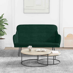 vidaXL Bench Dark Green 110x76x80 cm Velvet