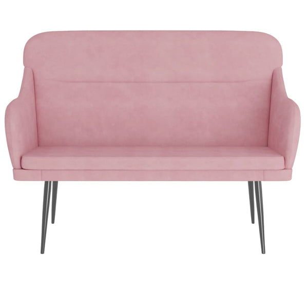 vidaXL Bench Pink 110x76x80 cm Velvet