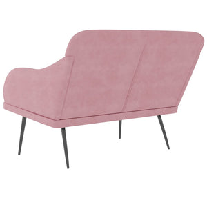 vidaXL Bench Pink 110x76x80 cm Velvet
