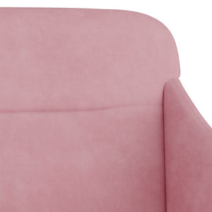 vidaXL Bench Pink 110x76x80 cm Velvet