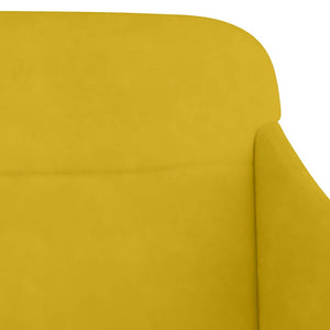 vidaXL Bench Yellow 110x76x80 cm Velvet
