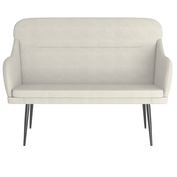 vidaXL Bench Cream 110x76x80 cm Velvet