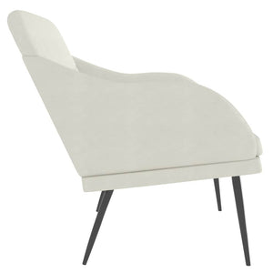 vidaXL Bench Cream 110x76x80 cm Velvet
