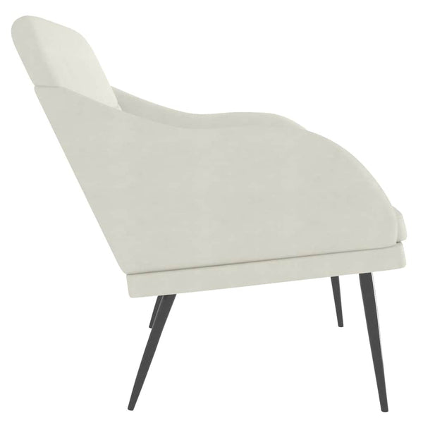 vidaXL Bench Cream 110x76x80 cm Velvet