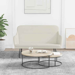 vidaXL Bench Cream 110x76x80 cm Velvet