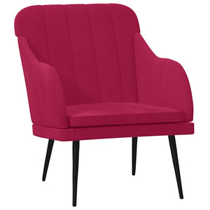 vidaXL Armchair Wine Red 63x76x80 cm Velvet
