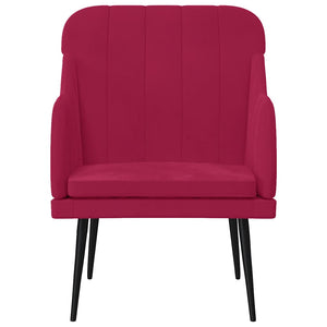 vidaXL Armchair Wine Red 63x76x80 cm Velvet