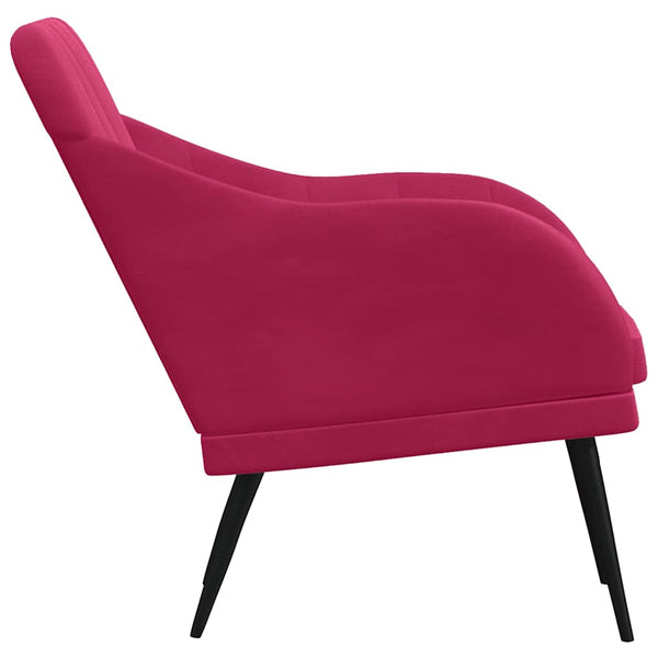 vidaXL Armchair Wine Red 63x76x80 cm Velvet