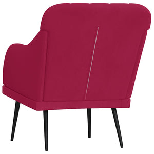 vidaXL Armchair Wine Red 63x76x80 cm Velvet