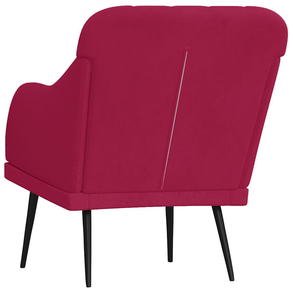 vidaXL Armchair Wine Red 63x76x80 cm Velvet