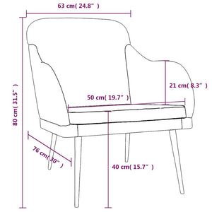 vidaXL Armchair Wine Red 63x76x80 cm Velvet