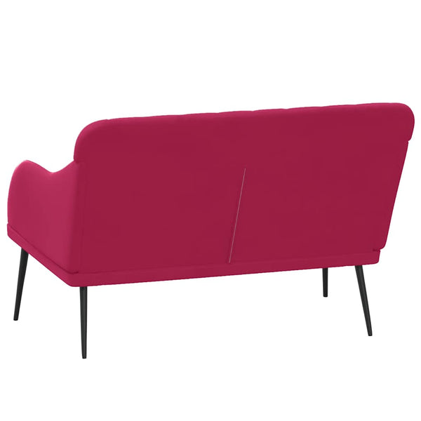 vidaXL Bench Wine Red 110x76x80 cm Velvet