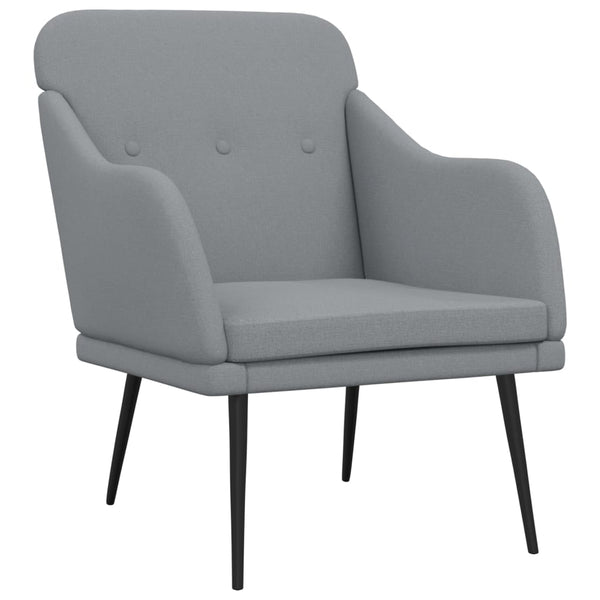 vidaXL Armchair Light Grey 63x76x80 cm Fabric