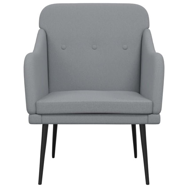 vidaXL Armchair Light Grey 63x76x80 cm Fabric