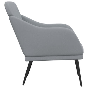 vidaXL Armchair Light Grey 63x76x80 cm Fabric