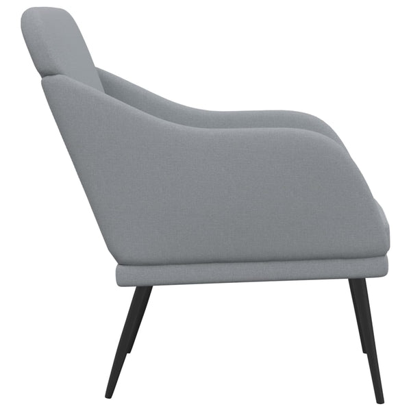 vidaXL Armchair Light Grey 63x76x80 cm Fabric