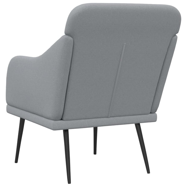 vidaXL Armchair Light Grey 63x76x80 cm Fabric