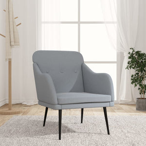vidaXL Armchair Light Grey 63x76x80 cm Fabric