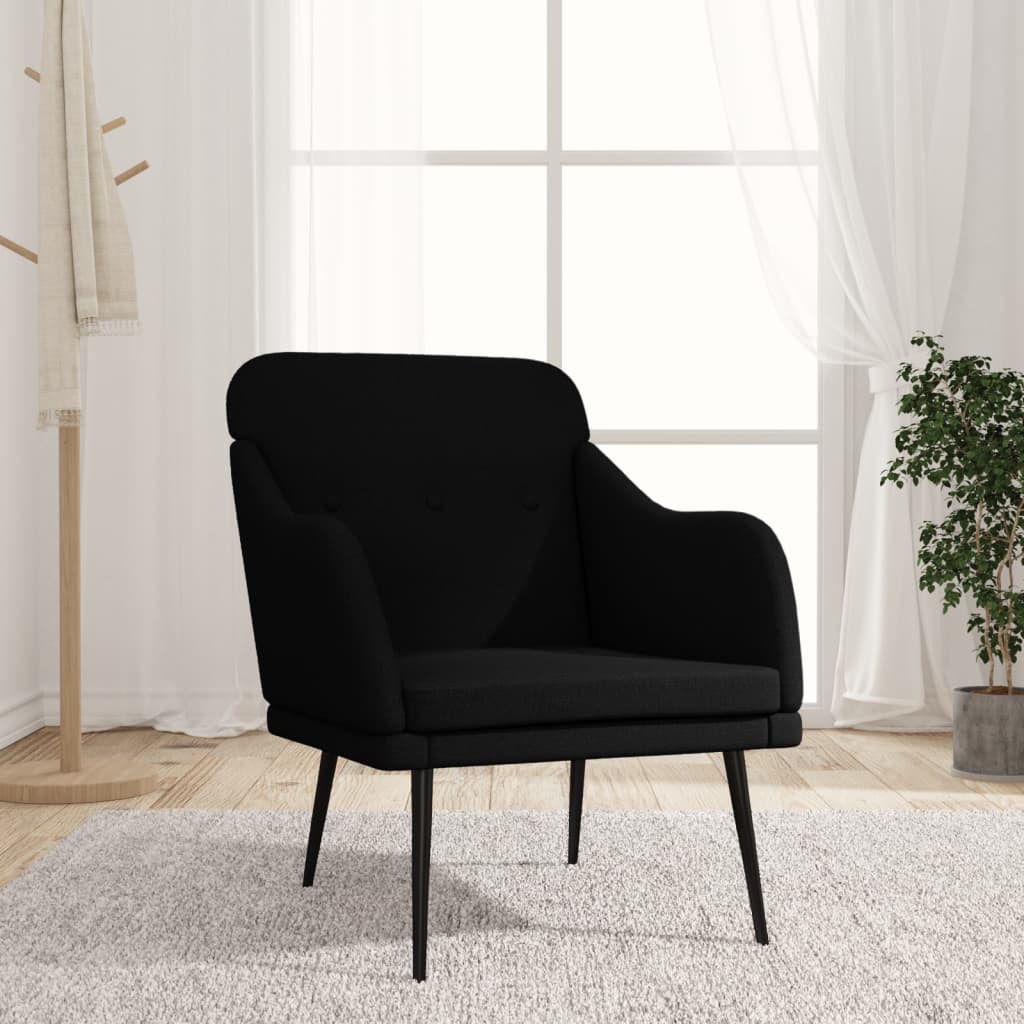 vidaXL Armchair Black 63x76x80 cm Fabric