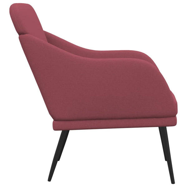 vidaXL Armchair Wine Red 63x76x80 cm Fabric