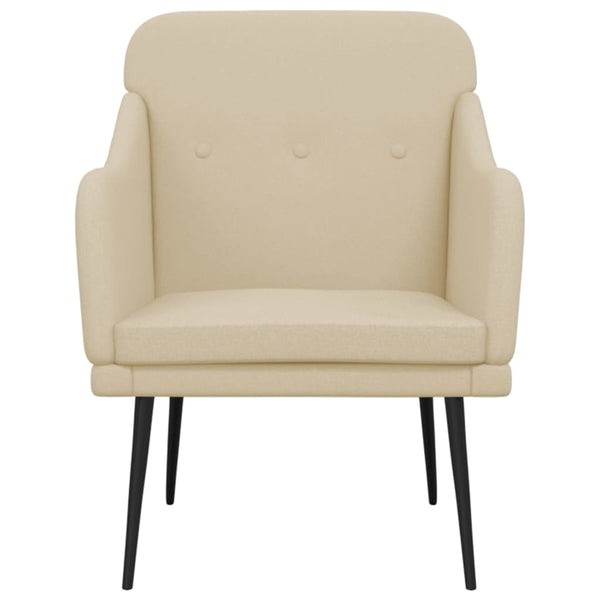 vidaXL Armchair Cream 63x76x80 cm Fabric