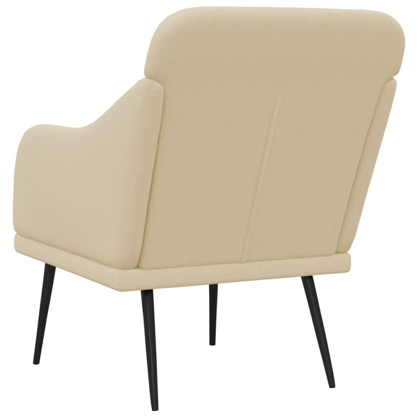 vidaXL Armchair Cream 63x76x80 cm Fabric