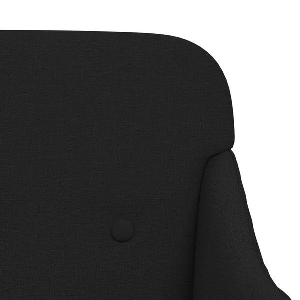 vidaXL Bench Black 110x76x80 cm Fabric
