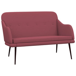 vidaXL Bench Wine Red 110x76x80 cm Fabric
