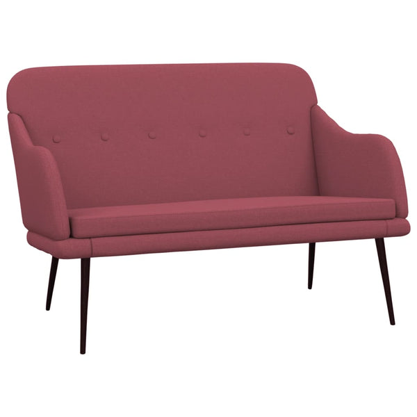 vidaXL Bench Wine Red 110x76x80 cm Fabric