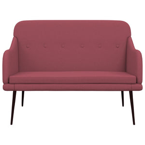 vidaXL Bench Wine Red 110x76x80 cm Fabric