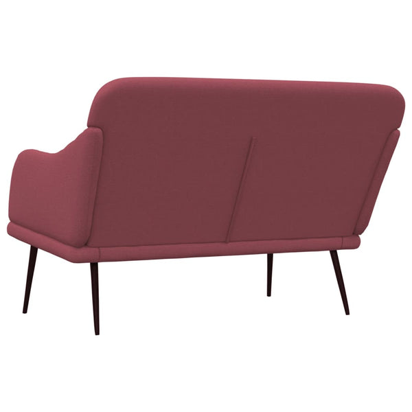 vidaXL Bench Wine Red 110x76x80 cm Fabric