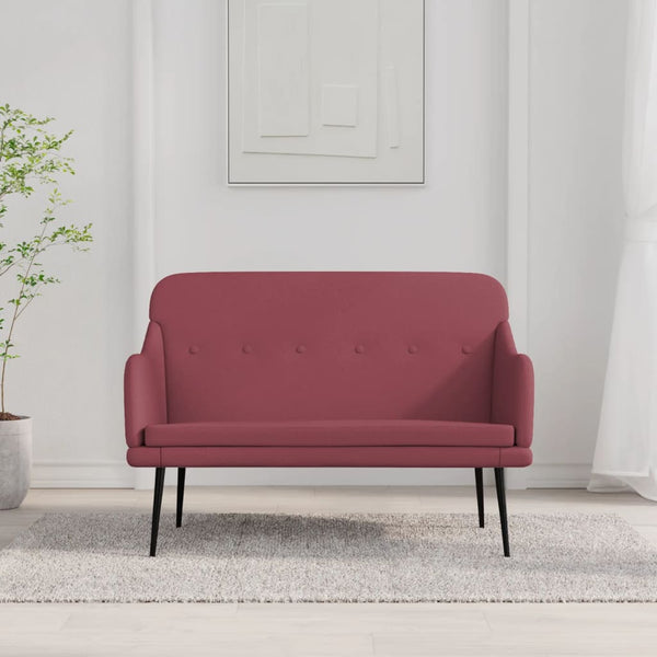 vidaXL Bench Wine Red 110x76x80 cm Fabric