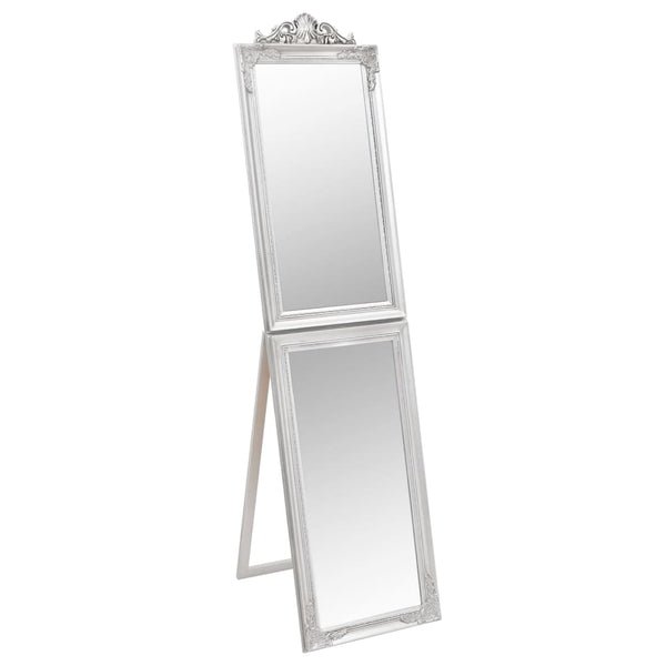 vidaXL Freestanding Mirror Silver 40x160 cm