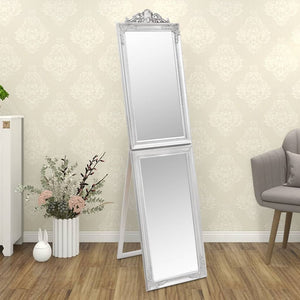 vidaXL Freestanding Mirror Silver 40x160 cm