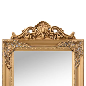 vidaXL Gold-Colored Full-Length Mirror 50x200 cm