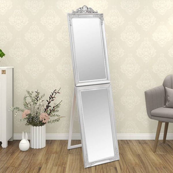 vidaXL Freestanding Mirror Silver 50x200 cm