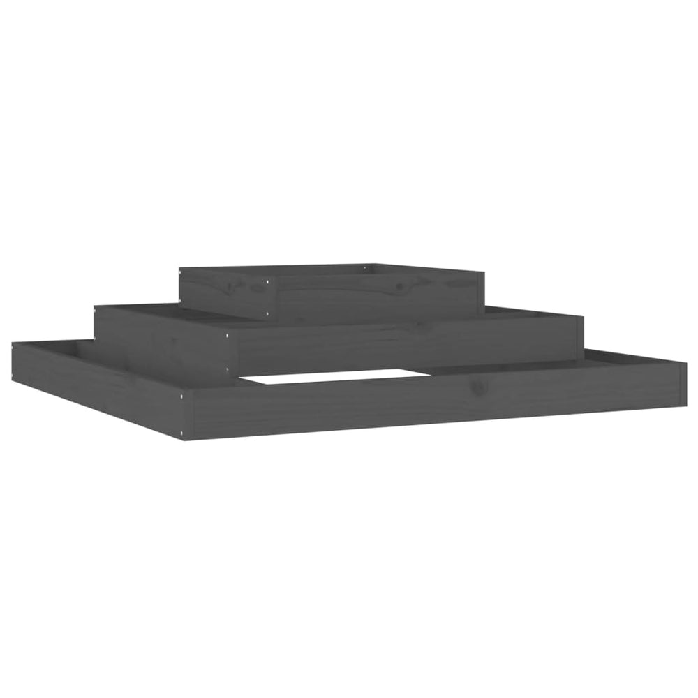 vidaXL Planter Grey 110x110x27 cm Solid Pine