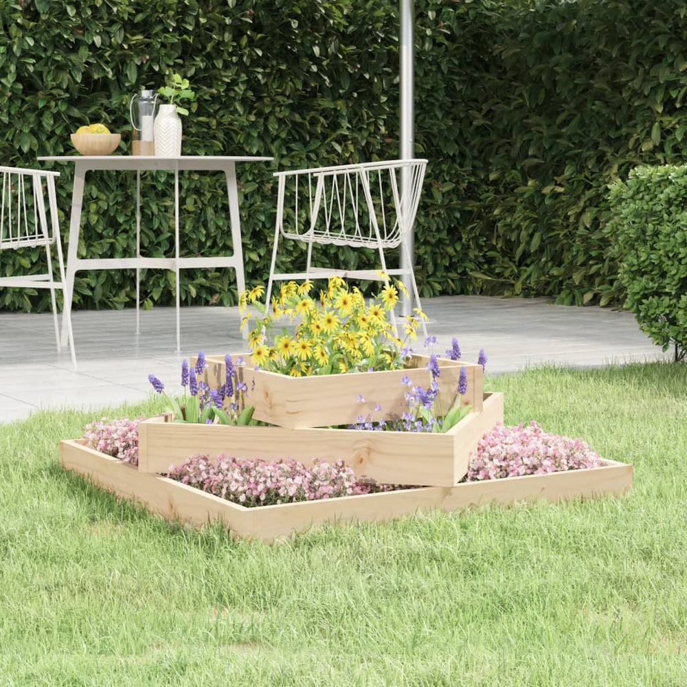 vidaXL Planter 83x83x27 cm Solid Pine Wood