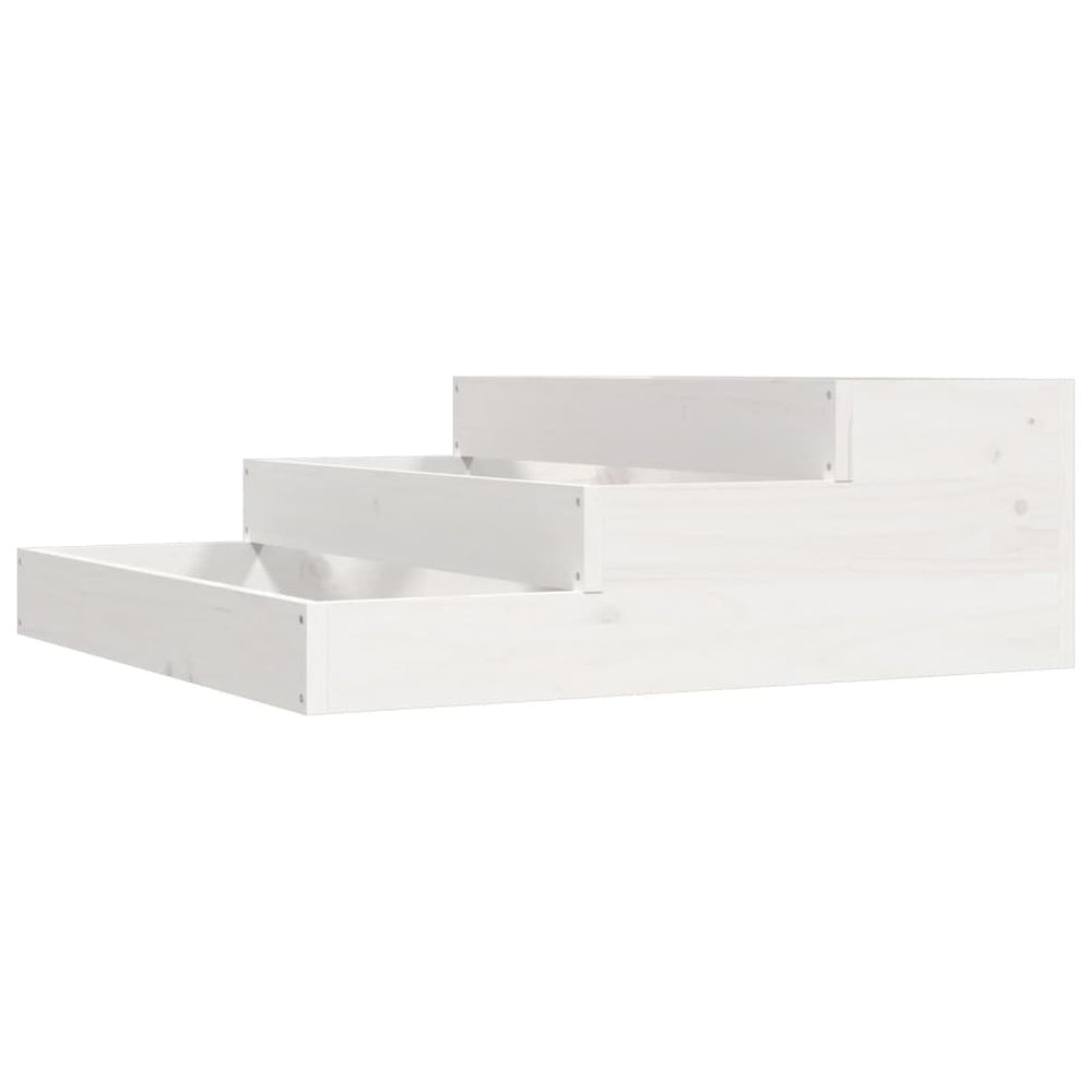 vidaXL Planter White 78x78x27 cm Solid Pine Wood