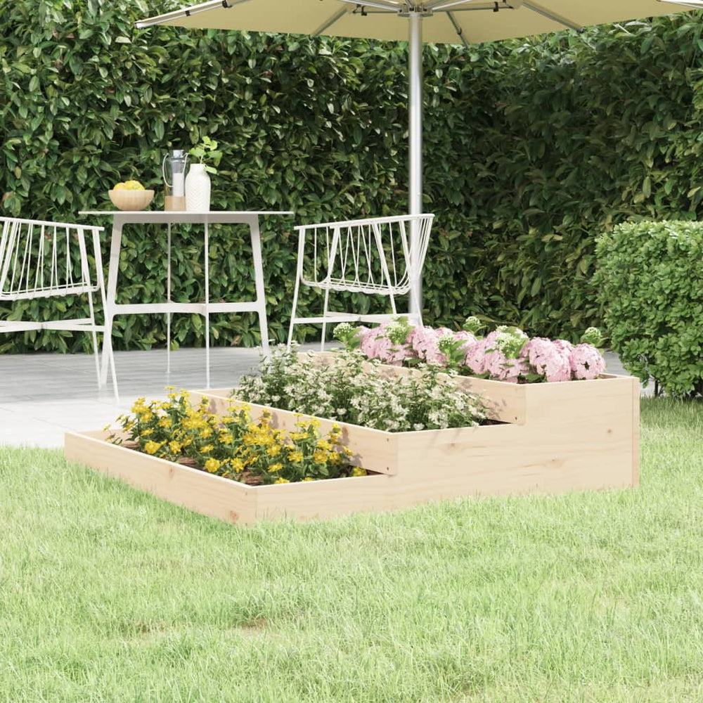 vidaXL Planter 107x107x27 cm Solid Pine Wood