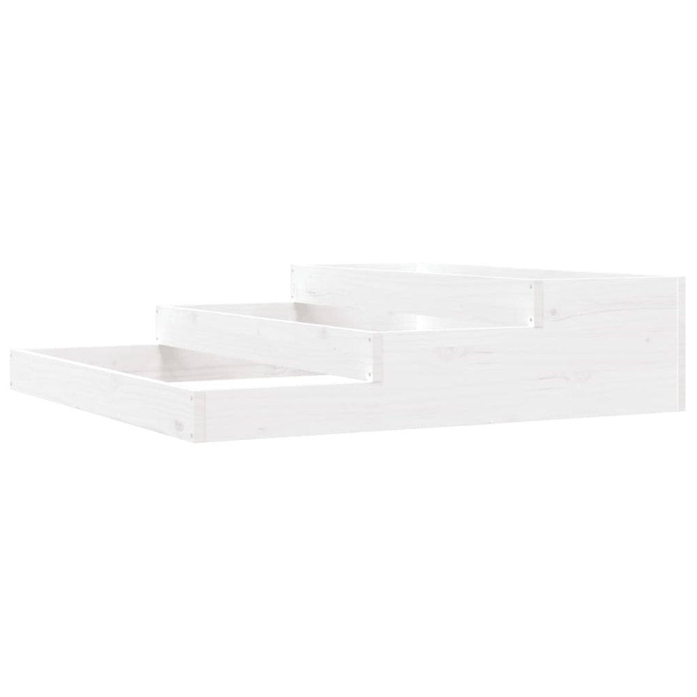 vidaXL Planter White 107x107x27 cm Solid Pine Wood