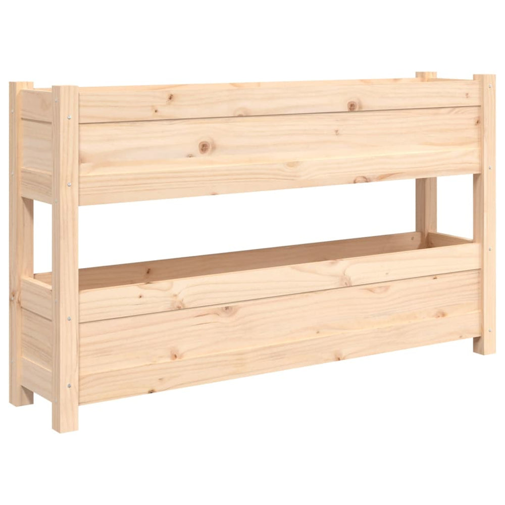 vidaXL Planter 112x25x66 cm Solid Pine Wood